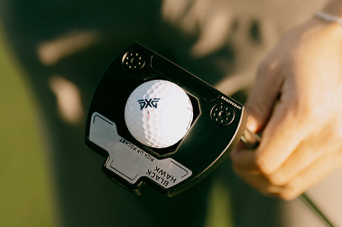 Black hawk putter and PXG golf ball