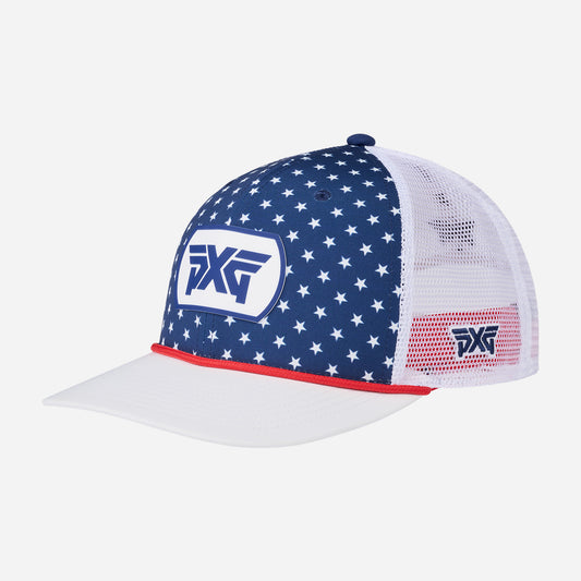 2025 Stars & Stripes Dog Tag Trucker Cap - One Size - PXG