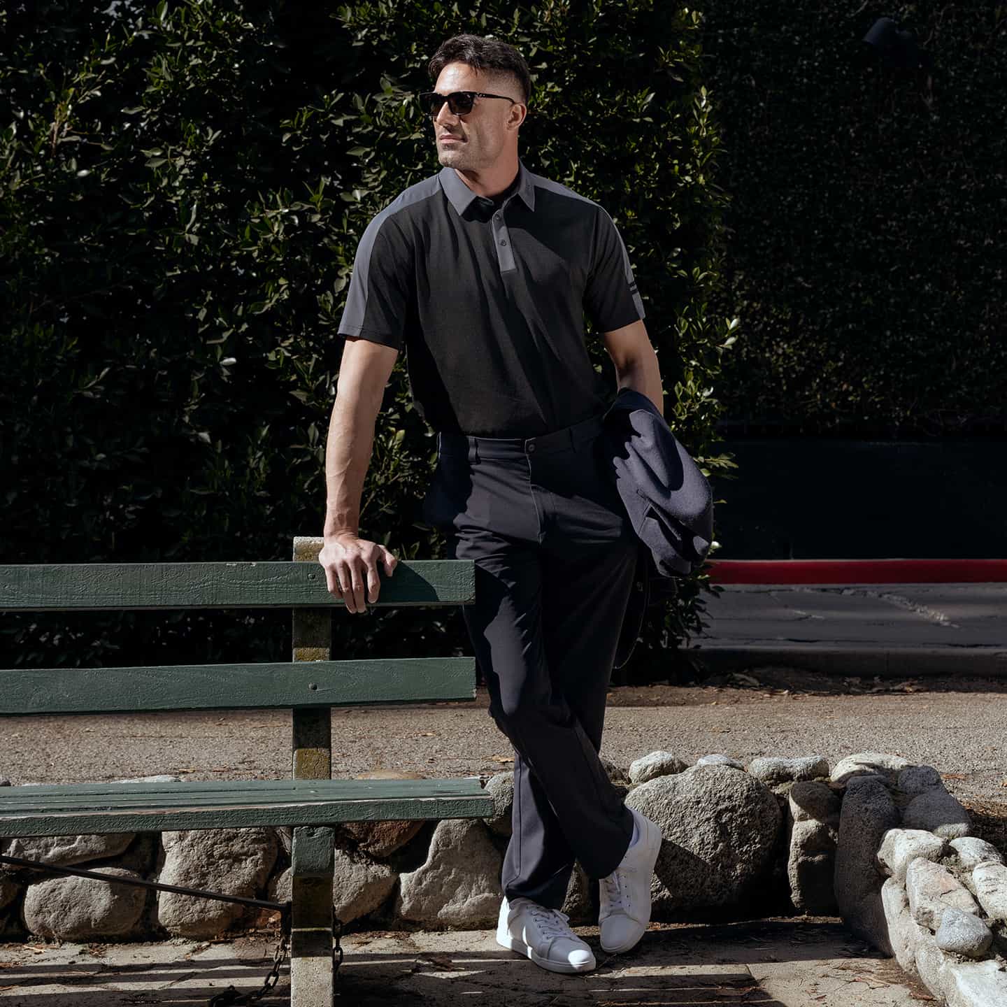 Men's Short Sleeve Shoulder Trim Polo