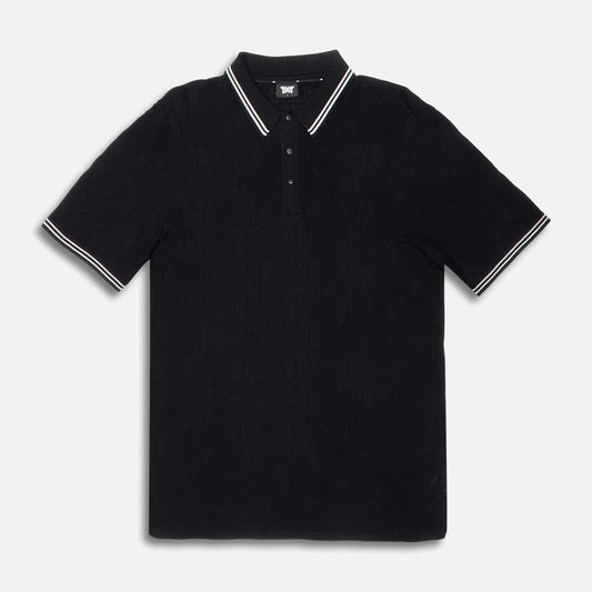 Men's Multi-Logo Jacquard Knitted Polo - PXG