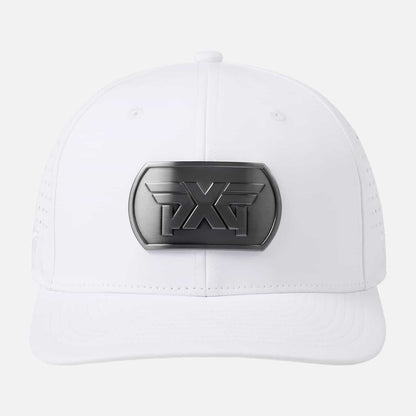 6 Panel Dog Tag Structured Low Crown Snapback