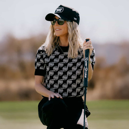 Women's Golf Ball Motif Knitted Top - PXG