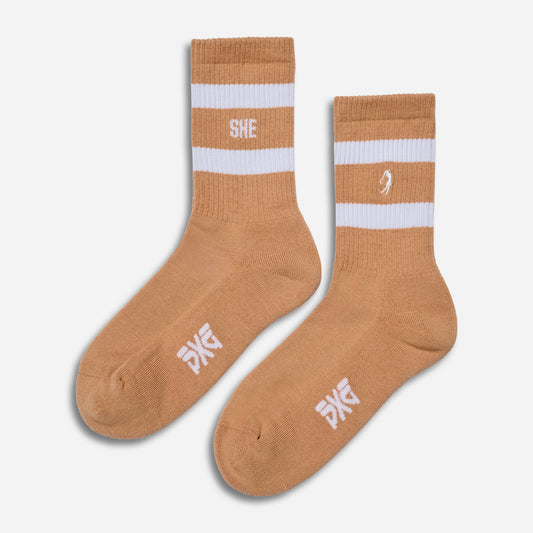 Women's #SheGolfs Crew Socks - Stone Fruit - One Size - PXG